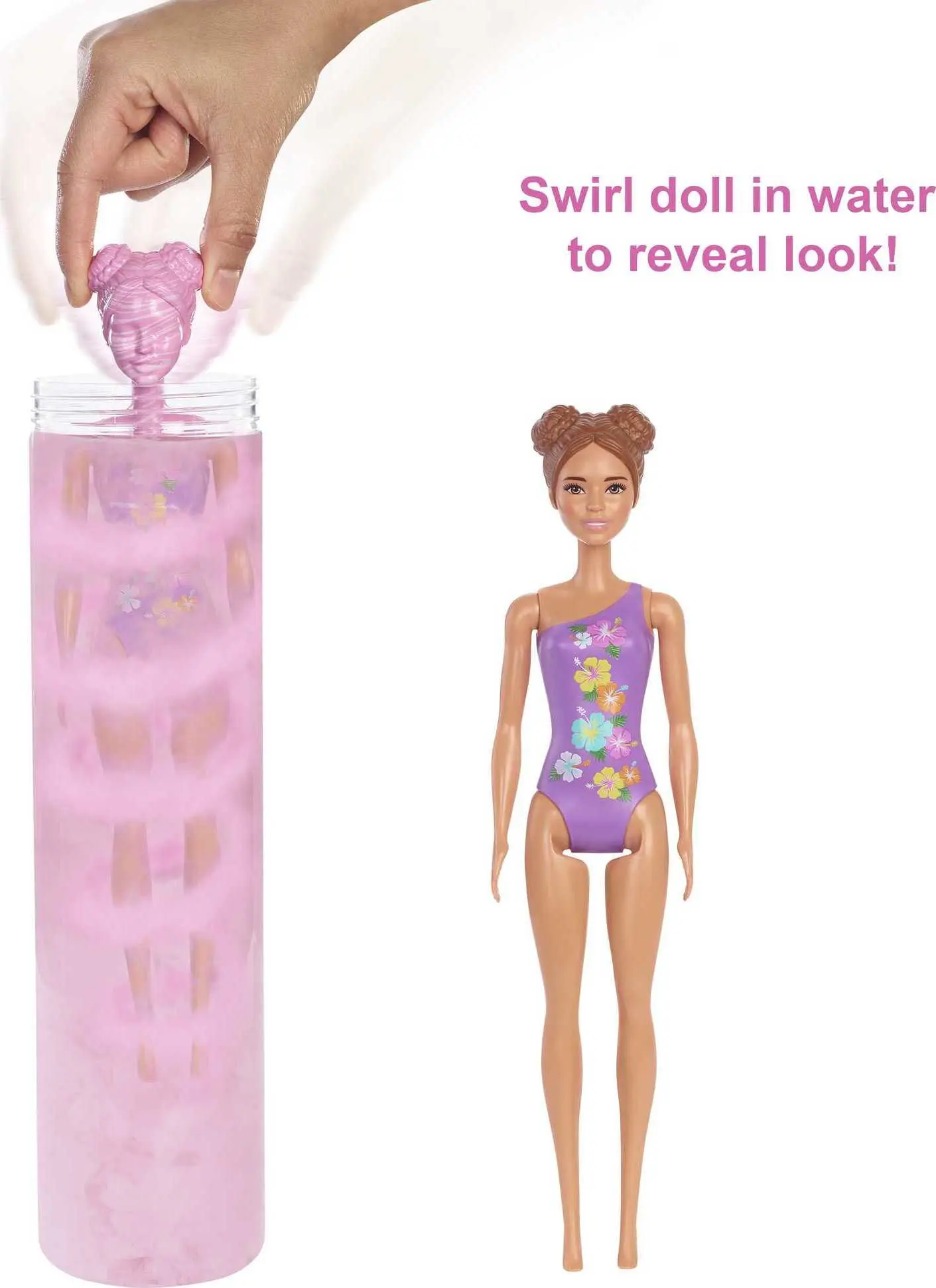 Новинка 2021 Оригинальная кукла Барби mattel меняющая цвет с 7 сюрпризами песок и
