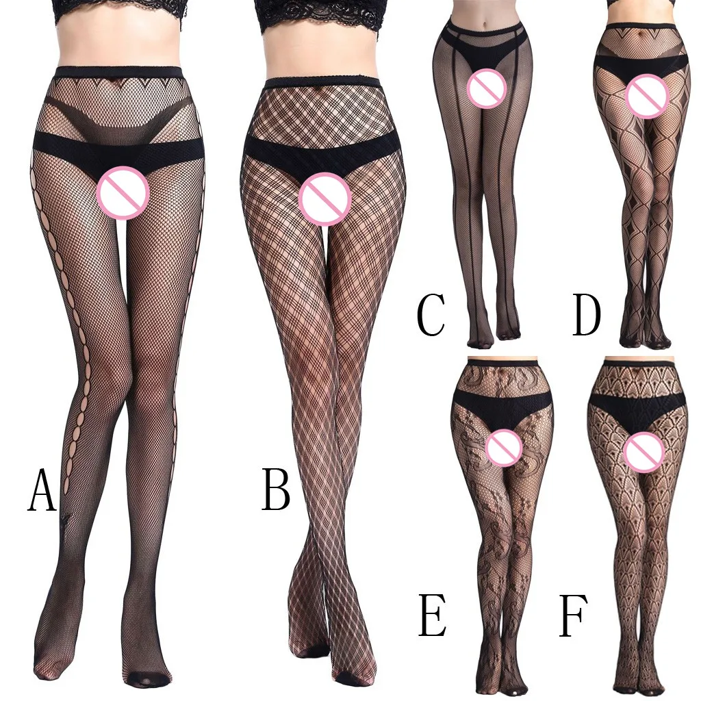 Сексуальное ажурное для женщин кружевные колготки набор чулок модные открытые