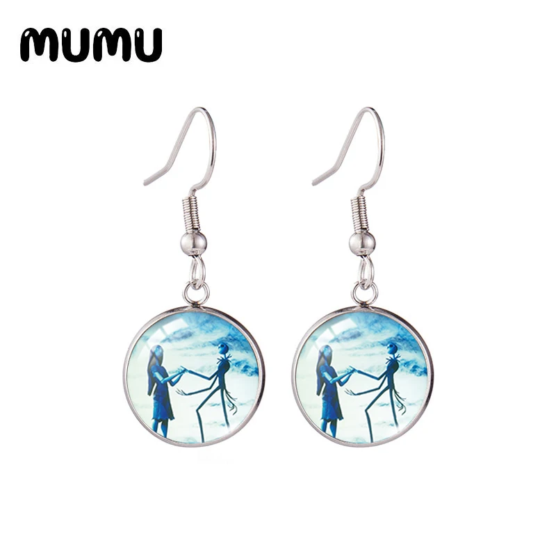 Серьги в форме крючка Салли Джек круглые ювелирные изделия стеклянный купол