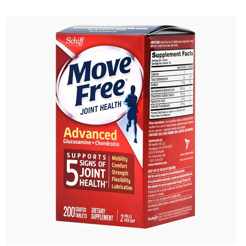 

Move Free Glucosamine Chondroitin 200 Tablets Turmeric Capsule Joint Mobility Cushioning Lubrication Cartilage Arthritis Pills