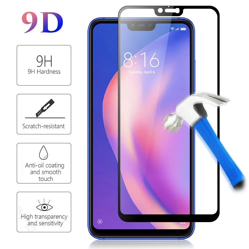 9D Защитное стекло для Xiaomi Mi 8 Lite 9H полноэкранное закаленное SE Mi8 Pro защита экрана