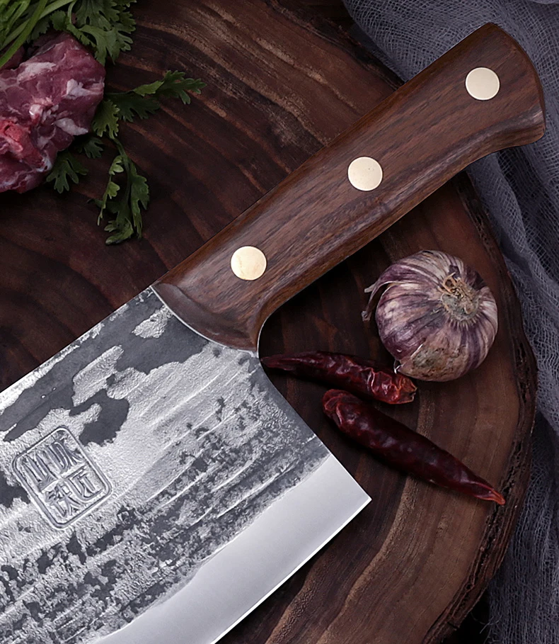 YAMY &amp CK ручной Кованый нож из высокоуглеродистой стали кости кухонный острый