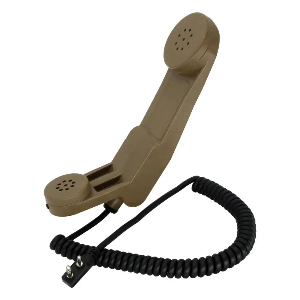 TAC-SKY H250 PTT Military Tactical Intercom PTT 2-Pin Kenwood Plug Handheld Speaker Microphone H250 Ptt DE