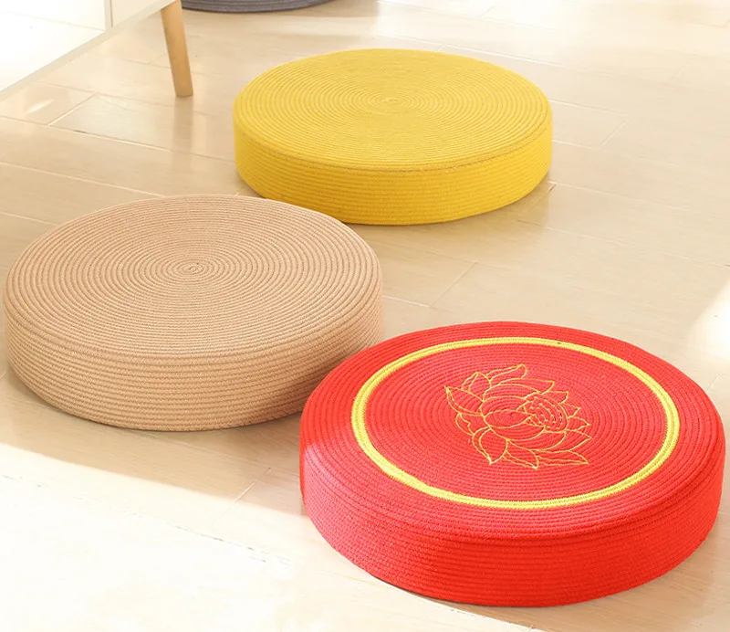 New Design Round Pouf Tatami Cushion Floor Cushions Meditation Yoga Mat Zafu Chair 40/45/50/60cm Height 6cm | Дом и сад
