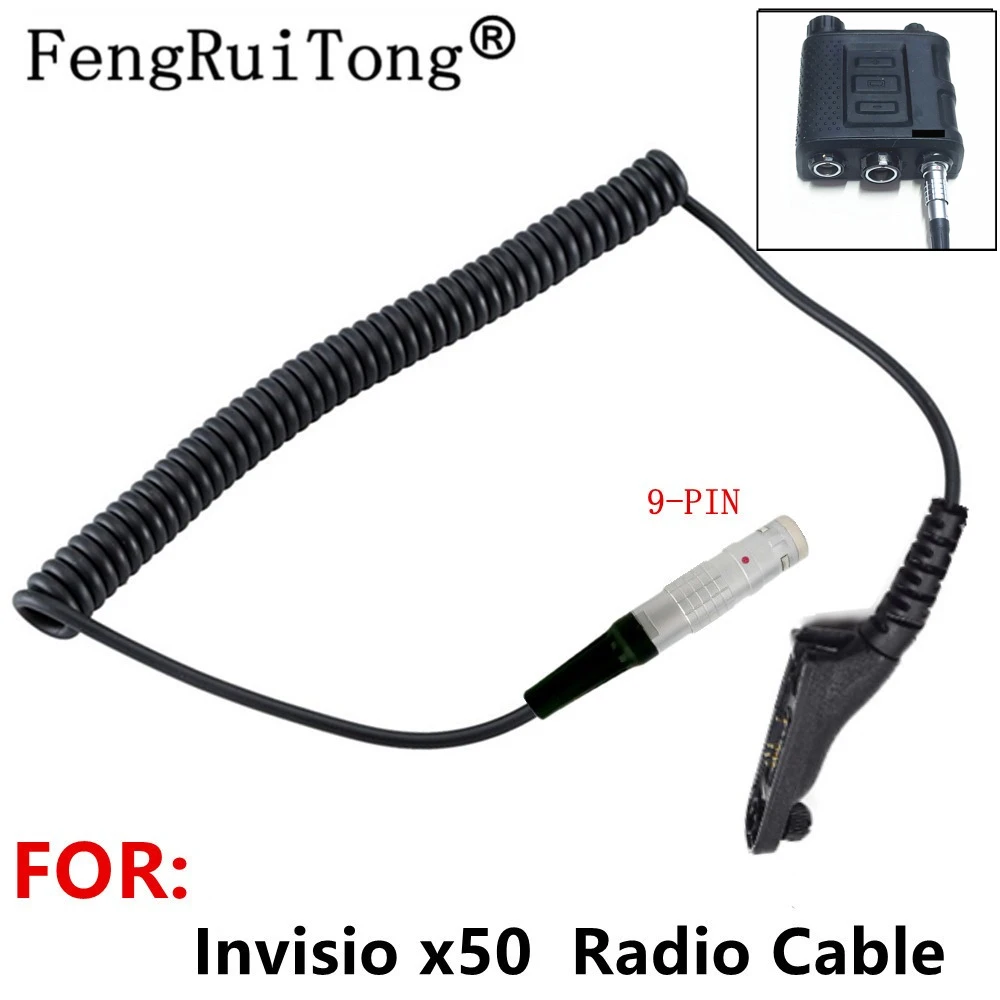 Radio Cable APX to lemo 9pin for Invisio X50 ptt for Motorola XiR P8268 8260 APX 7000  DP3400 DP3600 DGP4150 Invisio X50 Cable