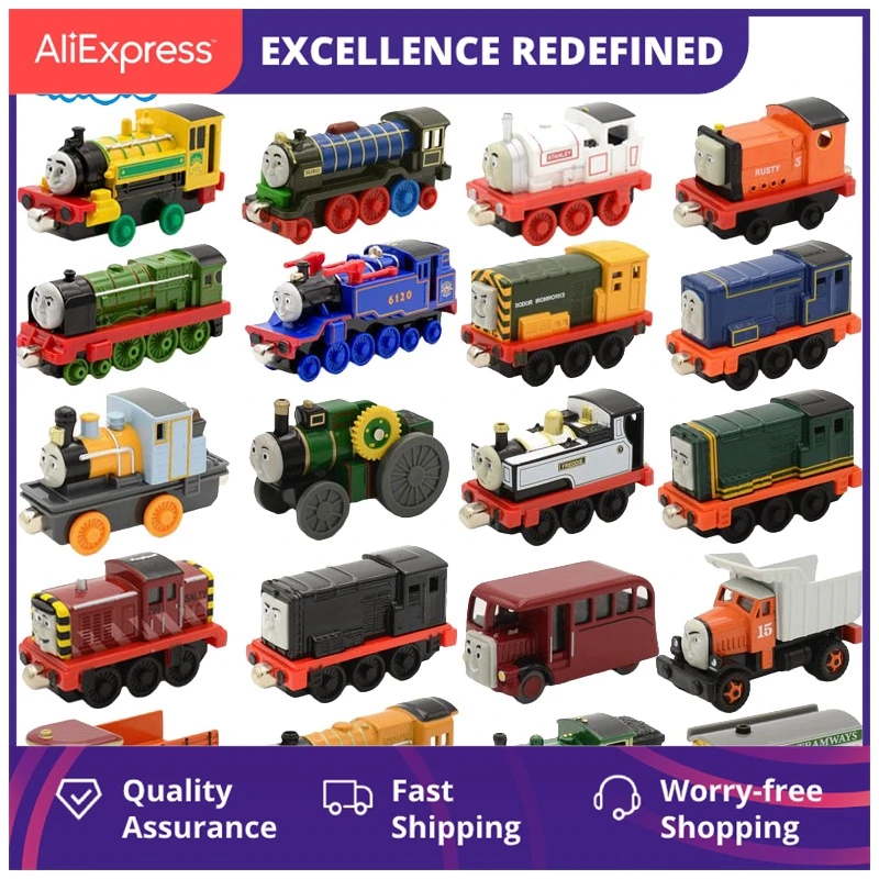 

Оригинальные железнодорожные поезда Thomas and Friends с игрушками-треками, Дуглас Гордон, Генри кларабиль, магнитные литые поезда, детские игрушки...