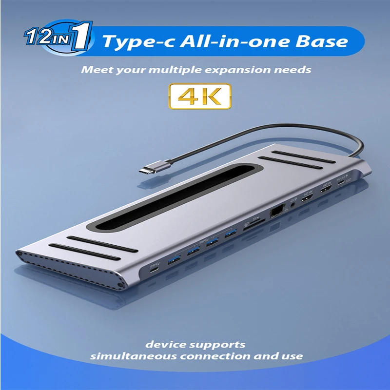 Многофункциональная док станция 12 в 1 USB 3 0 4K HDMI VGA RJ45|Док-станции для ноутбуков| |
