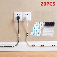 20pcs cable organizer usb cable winder desktop tidy cable management clips cord holder wall wire manager data line organize