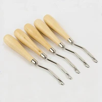 5 pieces latch hook rug kits diy latch crochet hook wooden handle needle puller tool for canvas mat rug craft handmade tools