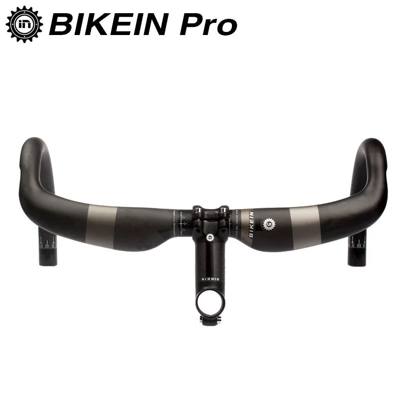 BIKEIN Pro велосипедный 3k углеродный встроенный дорожный руль сверхлегкий 380 г с
