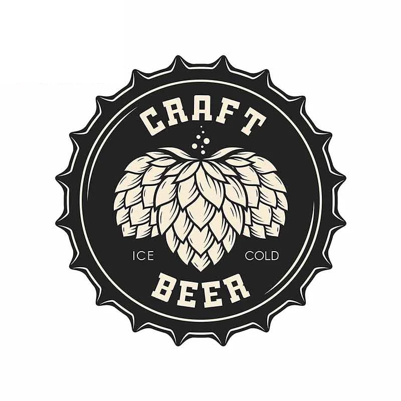 

13cm X 13cm for Craft Beer Cartoon Decal Graffiti Car Stickers Personality Creative Waterproof Occlusion Scratch Auto Decals