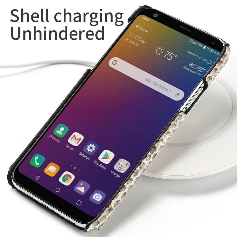 Чехол для телефона из натуральной кожи питона для LG G6 G7 G5 G8 G8S чехол Роскошный тонкий женский чехол из змеиной кожи для LG V30 V40 V50