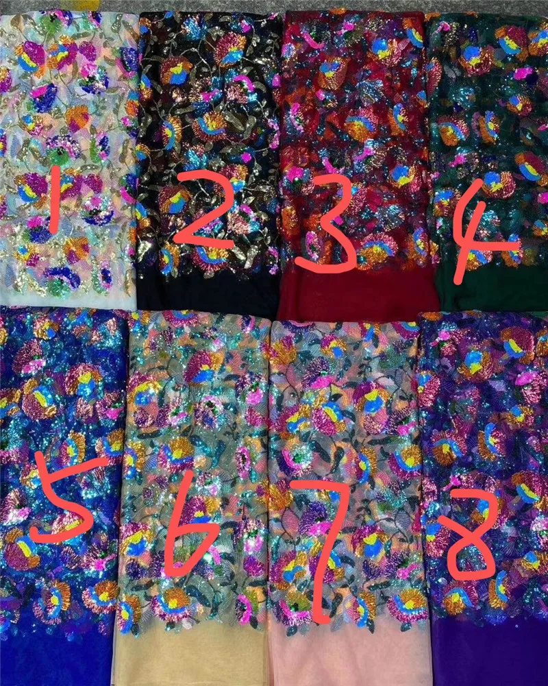 Яркие блестки цветы модный дизайн искусственная Тюль Вышивка французская Сетка