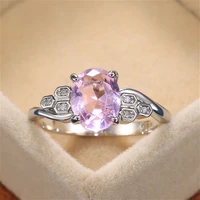 visisap classic fashion pink zircon ladies wedding rings sweet romantic fine love ring high quality fashion jewelry f227
