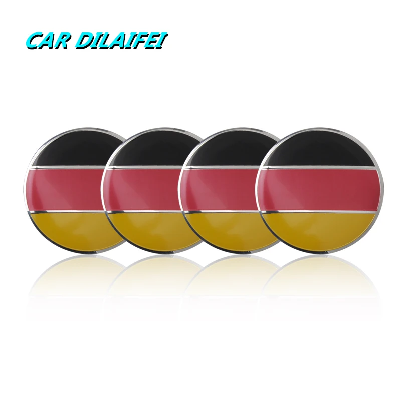 4 шт./лот 56 мм немецкий флаг сплав колеса автомобиля центр ступицы колпачки