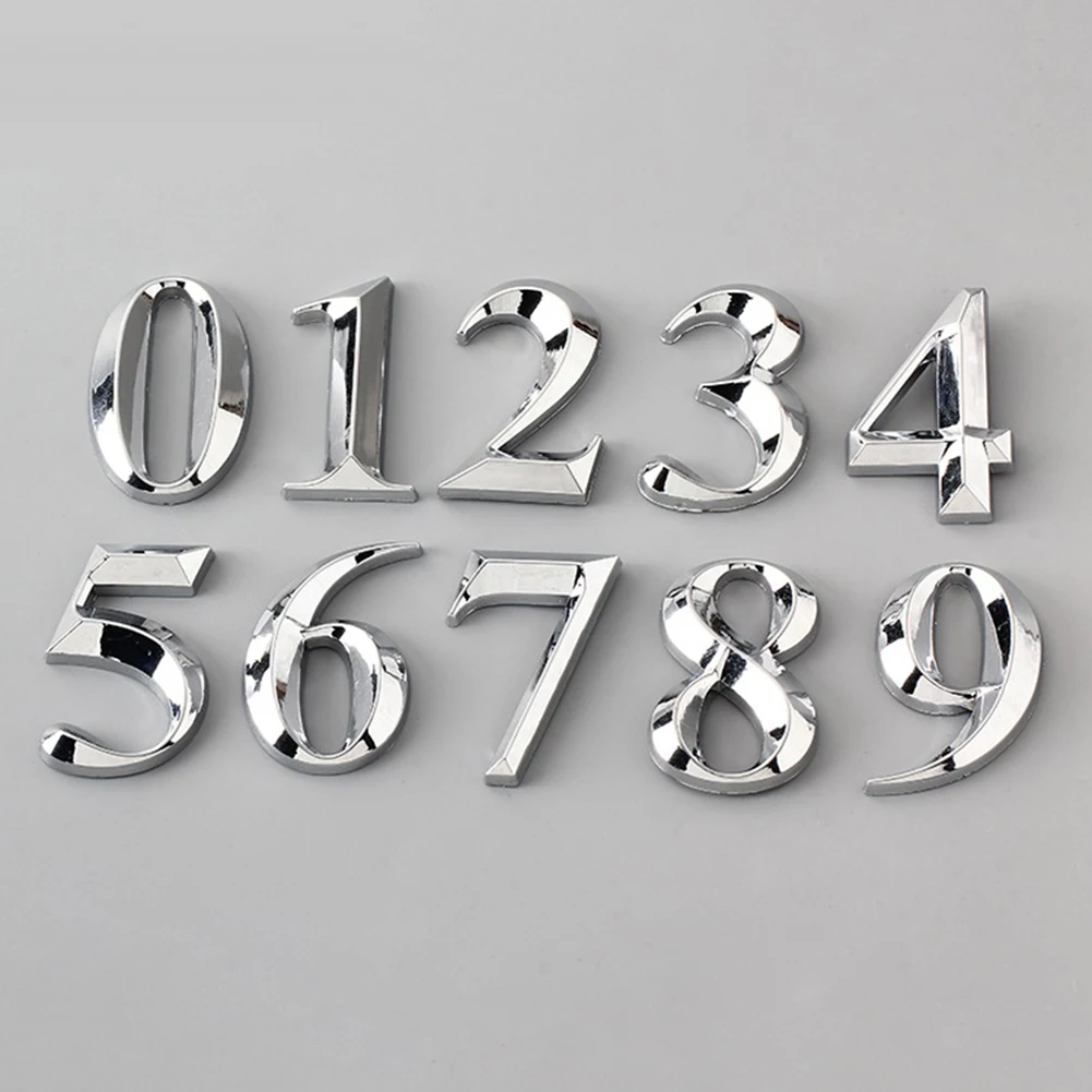 House Hotel Door Address Digits Plate Sign 0-9 Plated Plaque Number Digit Figure Home Decor | Дом и сад