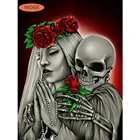 Набор для алмазной вышивки Девочки, скелеты на Хэллоуин, сделай сам, уплотнения, вышивка крестиком, стразы, мозаичная живопись