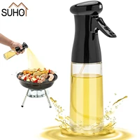220ml food grade oil vinegar spritzer glass oil dispenser bottle spray refillable sprayer bottles for kitchen air fryer baking