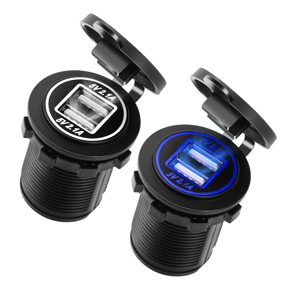 Автомобильный светодиодный чехол с двойным USB зарядным устройством 12 в-24 в для bmw