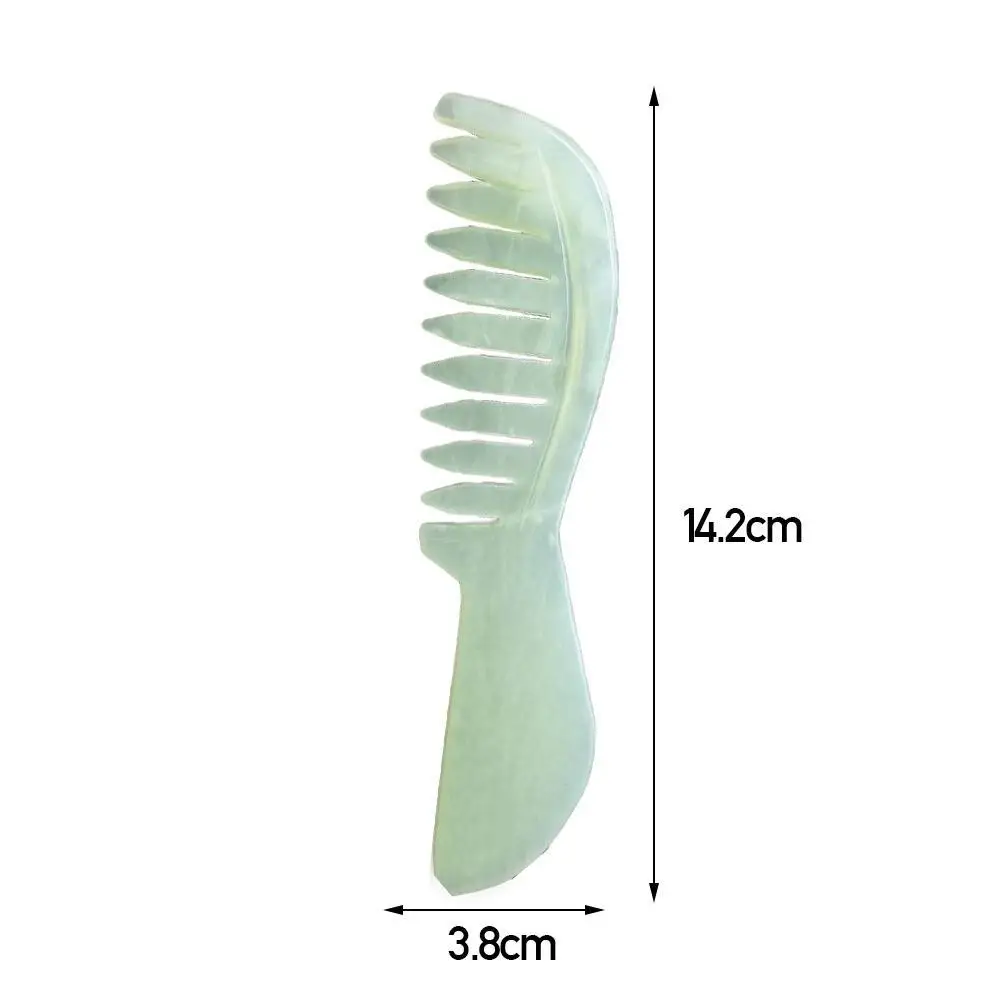 

Natural Jade Massage Comb Promote Blood Circulation Loss Massage Health Condition Prevent Hair CareHair Healthy Comb Jade H W2E8