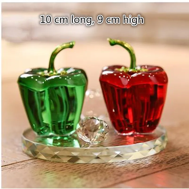 

Beautiful crystal chili, European crystal crafts, home office restaurant bar desktop decoration gift