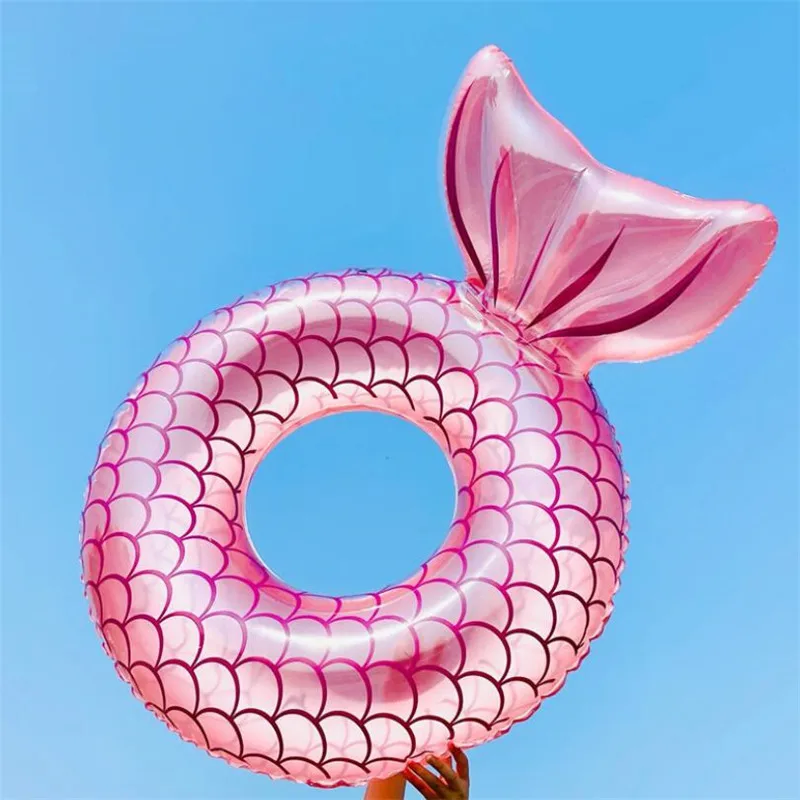 

Giant Inflatable Mermaid Swimming Ring Float Water Mattress Bed Pool Party Beach Adult Kids Swim Circl Summer Holiday Toys