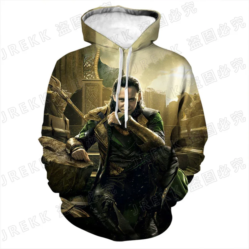 Модные мужские женские детские крутые толстовки Loki Laufeyson с 3D принтом для