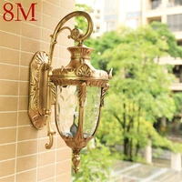 8m outdoor wall lamp classical retro bronze lighting led sconces waterproof decorative for home aisle