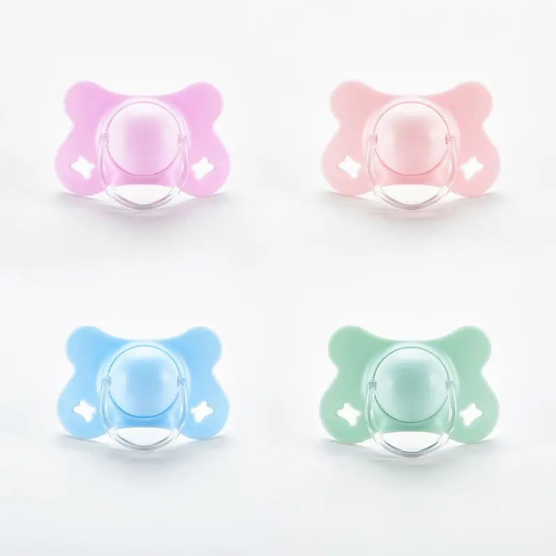 

Baby with Lid Butterfly Shape Round and Flat Teat Silicone Sleep Pacifier Newborn Boys Girls Bite Chew Supplies