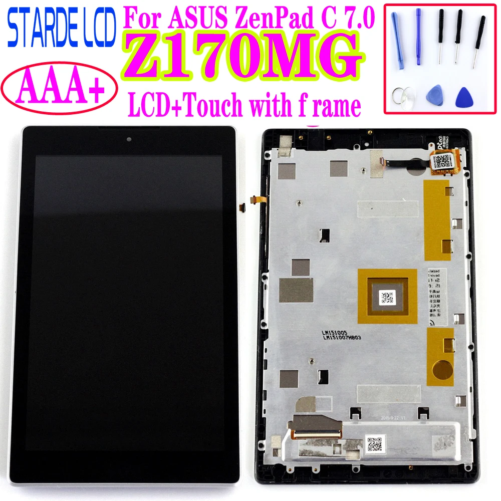 

STARDE LCD For Asus ZenPad C 7.0 Z170MG LCD Display Touch Screen Digitizer Assembly Frame Z170 MG LCD Replacement