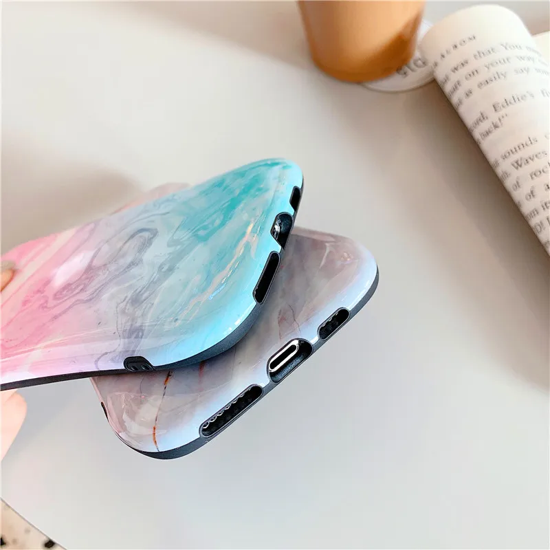 Чехол для телефона iphone Xs max Xr X 6 6s 7 8 plus 11 Por MAX роскошный глянцевый чехол с мраморной