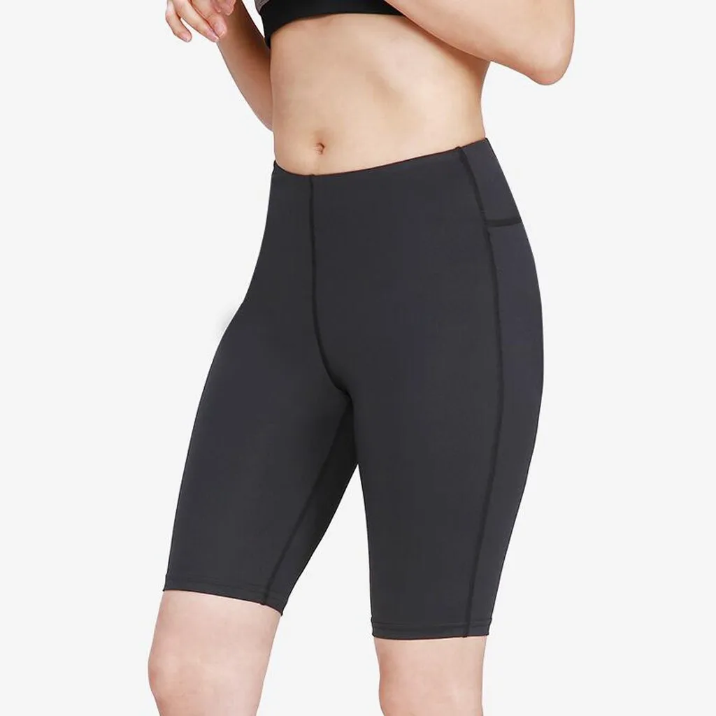 

Womens Seamless Yoga Pants Summer fashion Solid color High Waist hip elastic Tight Sports Casual Running Fives pants Yoga Pants