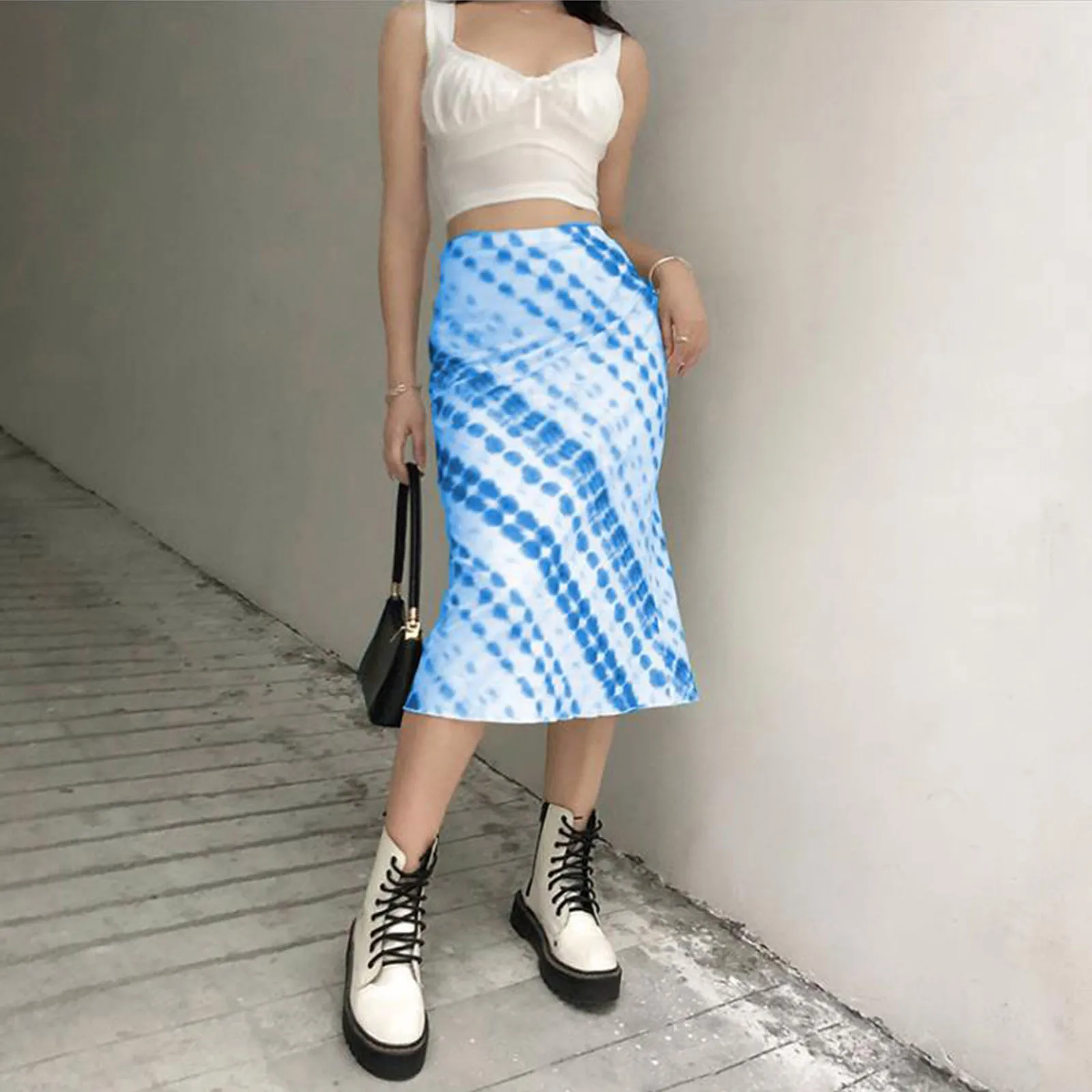 

Bodycon E-girl Skirt Summer Print Skirt Women A-line Trendy Y2k Skirts Harajuku Knee-length High Waist Party Streetwear Jupe
