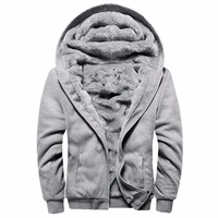 2020 autumn winter new mens thick hooded jacket mens solid color cardigan zipper plus size top fashion hoodies men harajuku