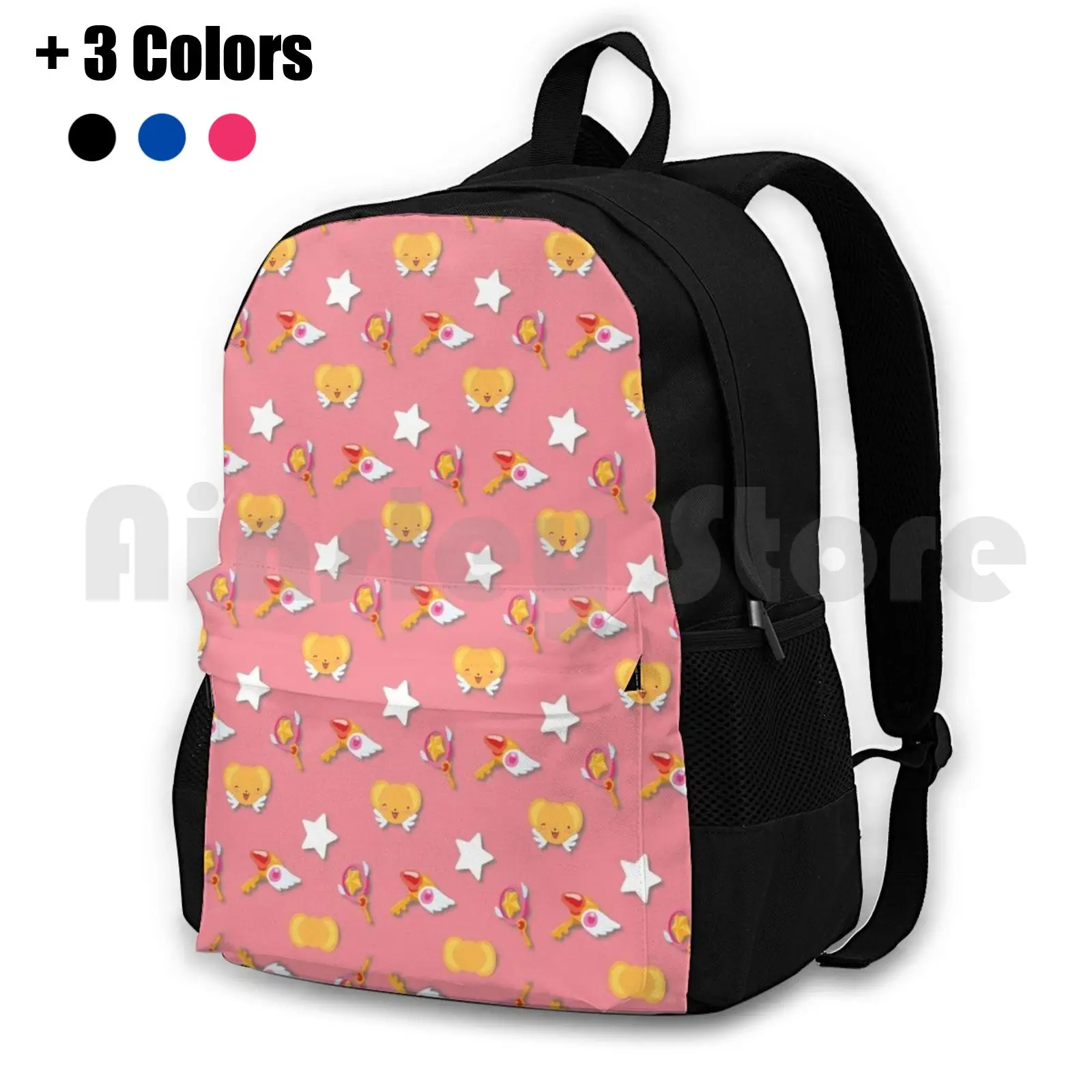 

Card Captor Sakura Pattern Outdoor Hiking Backpack Waterproof Camping Travel Cardcaptors Captor Sakura Cardcaptor Sakura Sakura