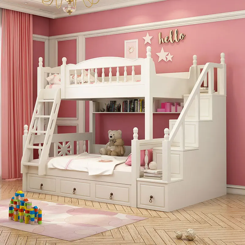 В Корейском стиле пасторальная верхний и нижний кровать комбинированная для