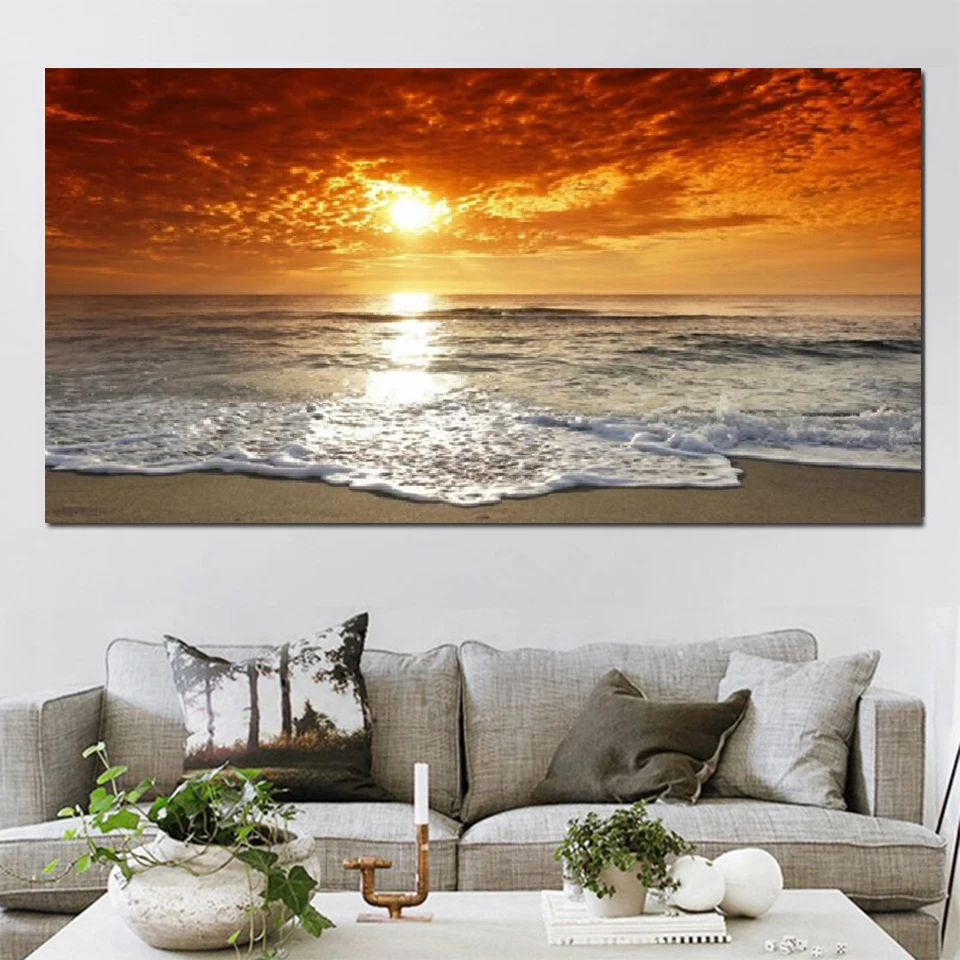 

Распродажа алмазной живописи Sunrise beach, алмазная 5d Вышивка своими руками, круглая Алмазная мозаика 3 d с морским пейзажем, домашнее искусство, ...