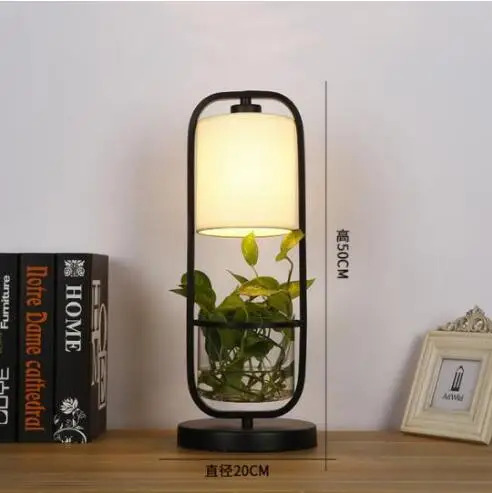Desk Lamp-Black Современный китайский Декор растение цветочный торшер ткань абажур стекло Кабинет стенд пол свет AC110V-220V - Цвет абажура: Desk Lamp-Black