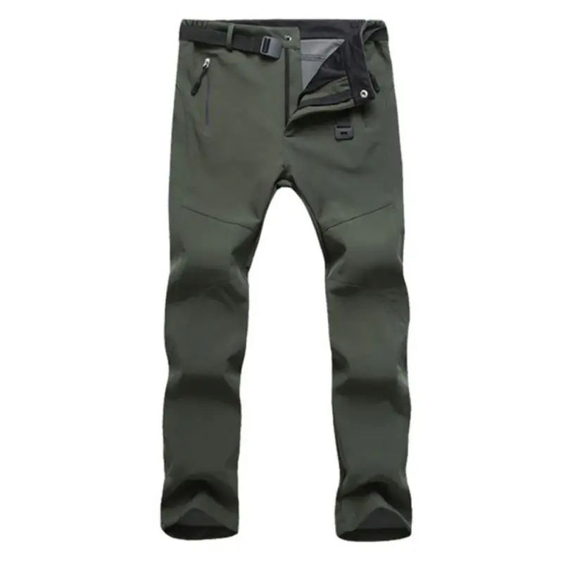 Men green Новинка, зимние теплые флисовые штаны для альпинизма, кемпинга, лыжного туризма, флисовые штаны для мужчин и женщин, ветрозащитные лыжные штаны - Цвет: Men green