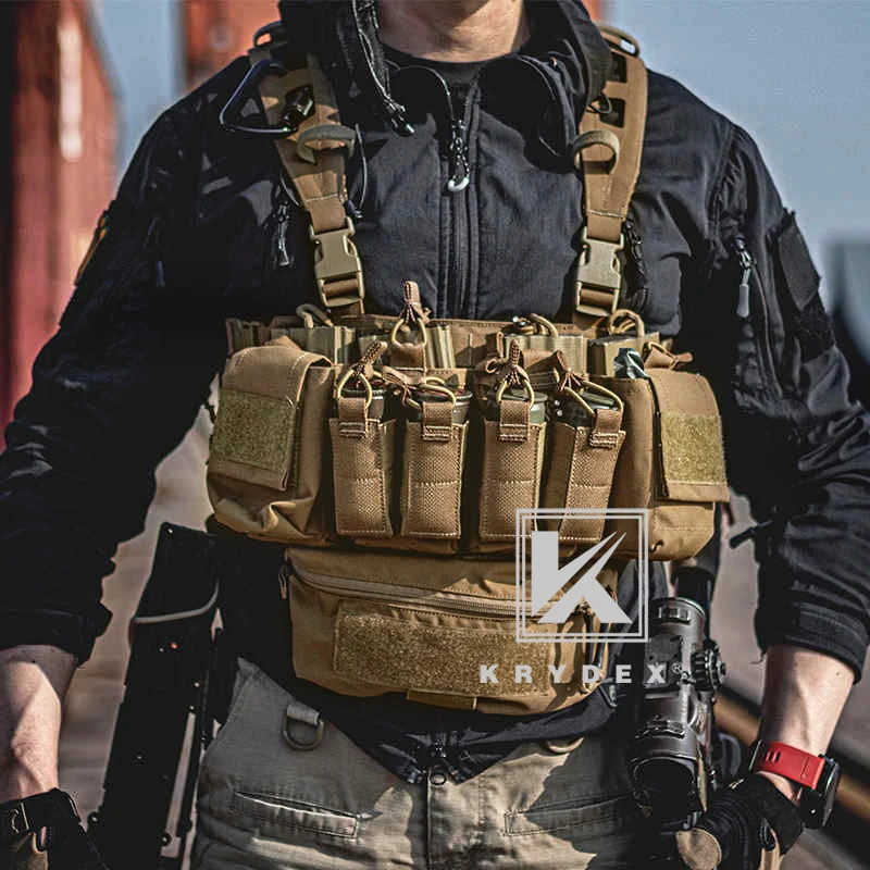 Тактический жилет KRYDEX миниатюрная сумочка-свисающая нагрудная клетка для JPC CPC LBT