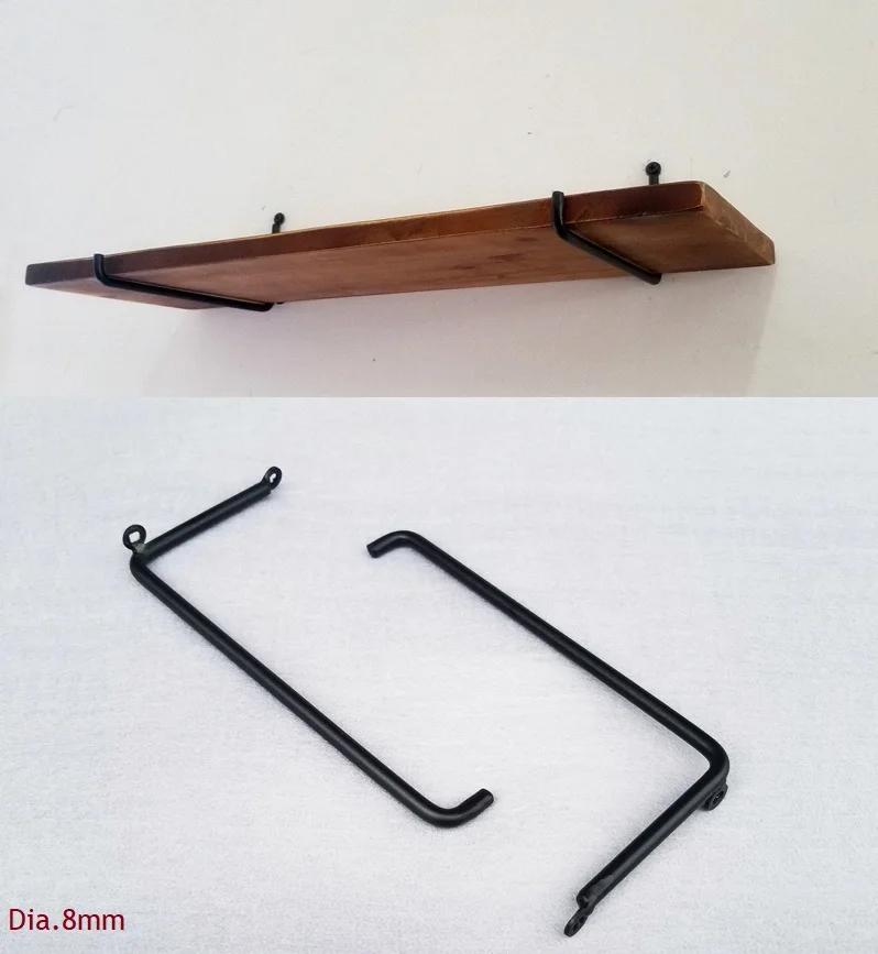 2 шт./лот черный настенный кронштейн 8 мм с винтами L образным крючком|Кронштейны| |