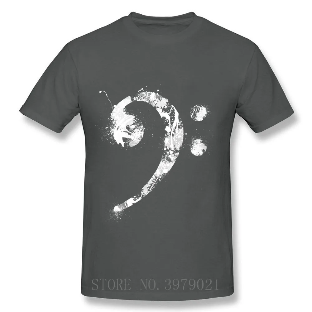 Мужские футболки с изображением баса скрипичного ключа одежда короткими