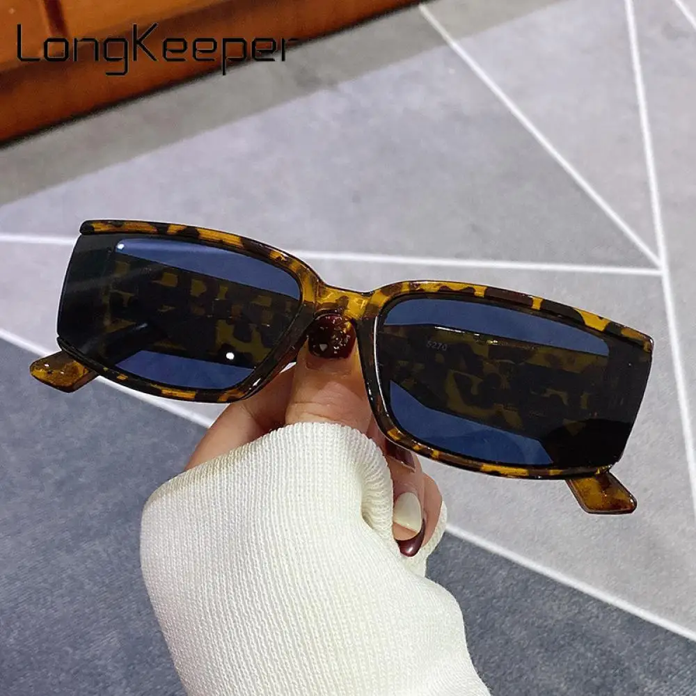 

LongKeeper Vintage Rectangle Sunglasses Women Luxury Brand Designer Small Square Sun Glasses Men Shades Female Oculos De Sol