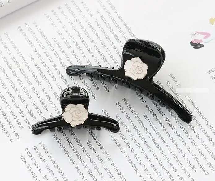 6cm white Элегантные цветочные Когти для волос заколка-краб заколка для волос заколки для девочек женские аксессуары для волос украшение для волос - Цвет: 6cm white