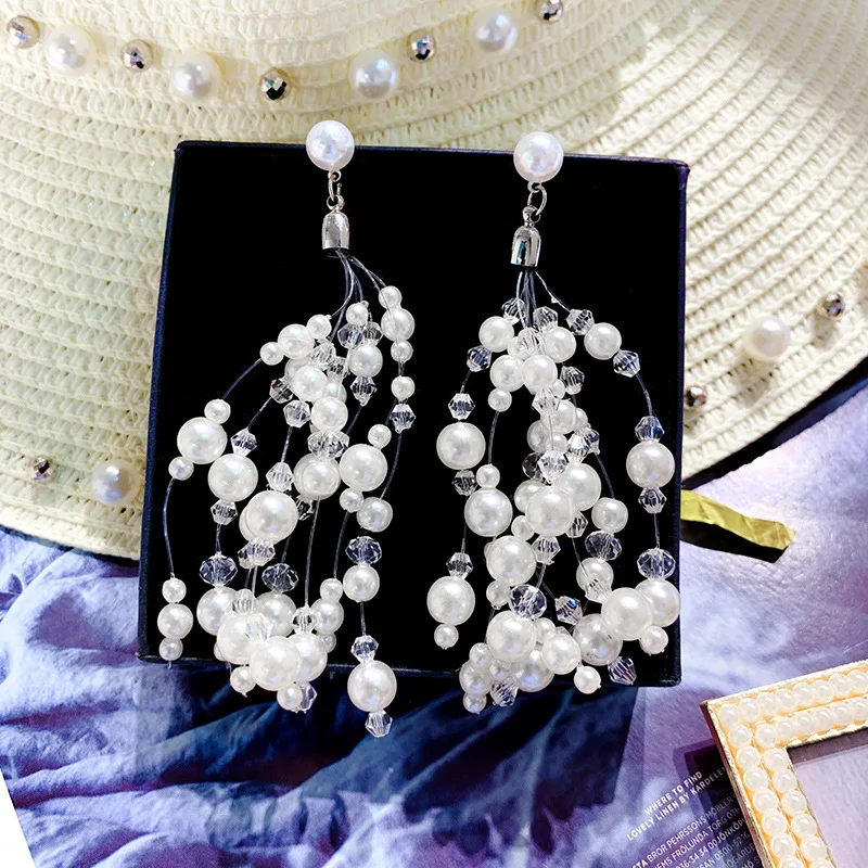 Блестящие боковые новые дизайнерские модные ювелирные изделия жемчужные