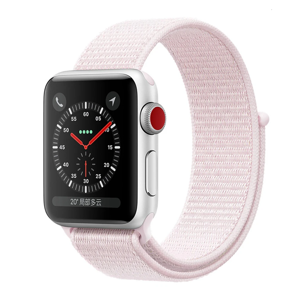 Pear Pink Нейлоновый ремешок для Apple Watch серии 5 42 мм iwatch 44 мм ремешок 38 мм 40 мм iwatch sreies 4 3 2 pulseira браслет ремешок для часов - Цвет ремешка: Pear Pink