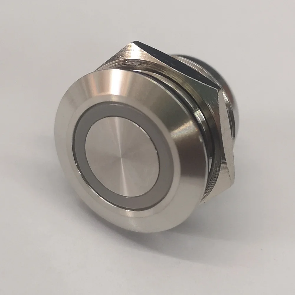 

Common Cathode 16mm 19mm 22mm Momentary Tri-Color (RED/ GREEN/ BLUE) Ring LED Reset Metal Electric Pushbutton Switch