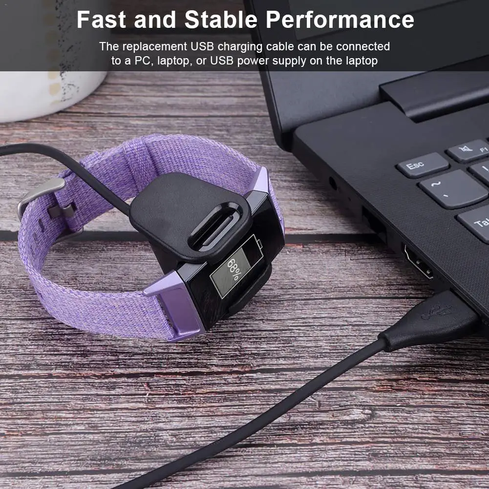 

USB Charging Cable For Fitbit Charge 4 Smart Watch Portable Durable Charger Adapter Replacement Charging Dock Drop Shipping