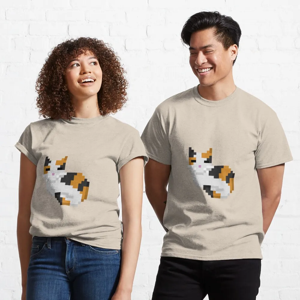 

Женская Классическая футболка Pixel Cat Calico