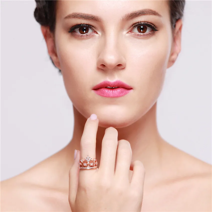 USPS доставка Обручальные кольца в виде короны для женщин ювелирные изделия